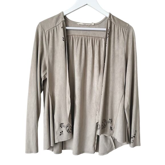 Soft Surroundings Florentina Ultra Soft Topper Size M Sueded Cardigan Western - Picture 1 of 6